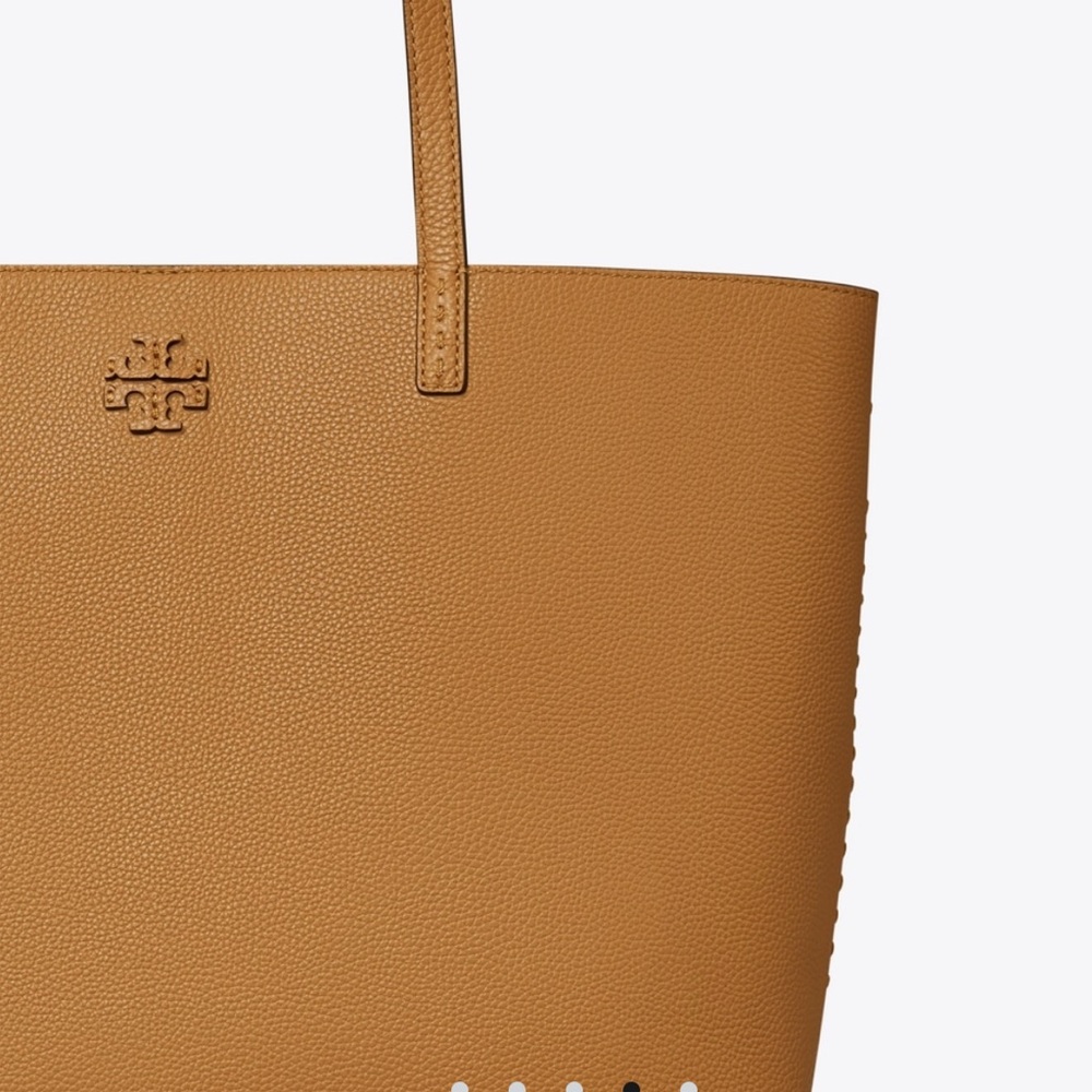 NWT! Authentic Tory Burch tote brown caramel color leather. TB Dust bag included - Picture 5 of 5